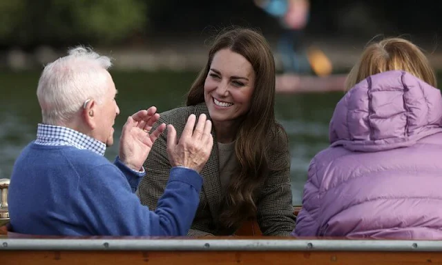 Kate Middleton wore a scottish wool, belted jacket by Really Wild Clothing. Kate wore boots by See By Chloe