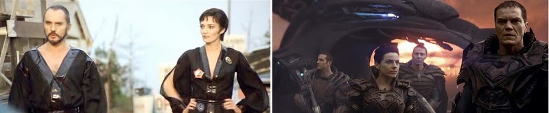 Terence Stamp as General Zod and Sarah Douglas as Ursa in Superman 2 (1980) vs Michael Shannon as General Zod and Antje Traue as Faora-Ul in Man of Steel (2013) Terence Stamp as General Zod and Sarah Douglas as Ursa in Superman 2 (1980) vs Michael Shannon as General Zod and Antje Traue as Faora-Ul in Man of Steel (2013)