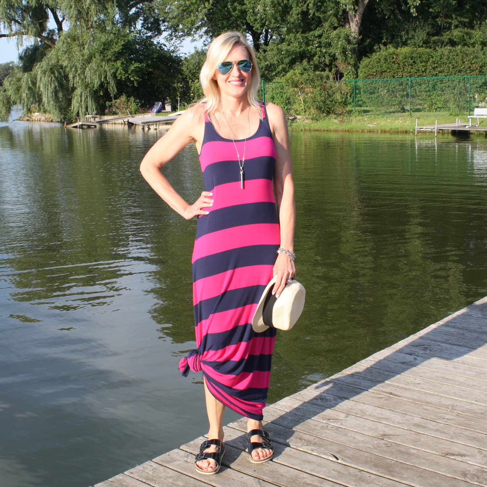 Knotted Maxi Dress - Doused in Pink