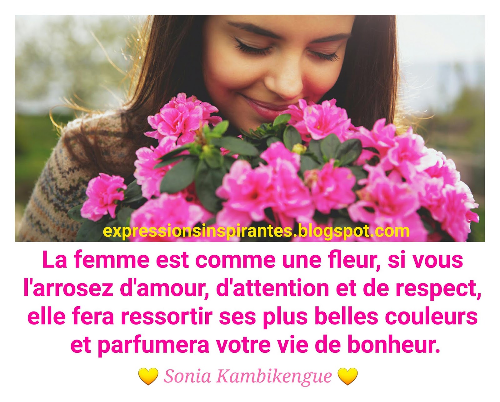 Expressions La femme est comme une fleur