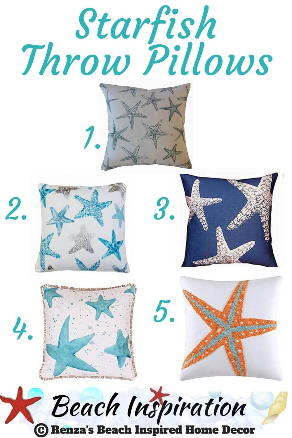 50+ Decorative Coastal Throw Pillows for Living Rooms