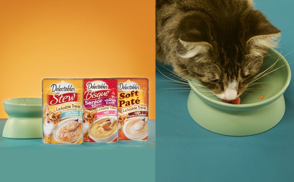 3 FREE Pouches of Delectables Licking Cat Treat made from Hartz Free
