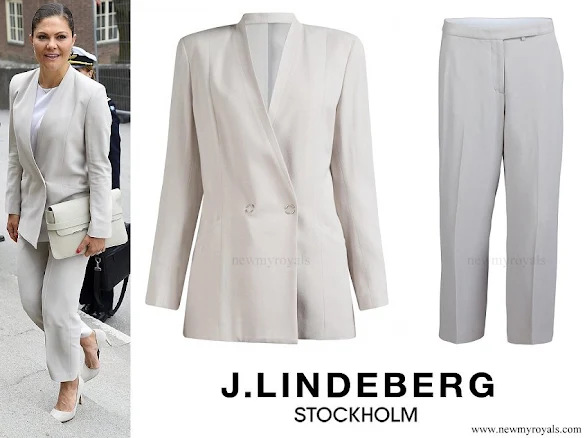 Crown Princess Victoria wore J.LINDEBERG Skye Tech Crepe Blazer and Kaitlin Tech Crepe Trousers