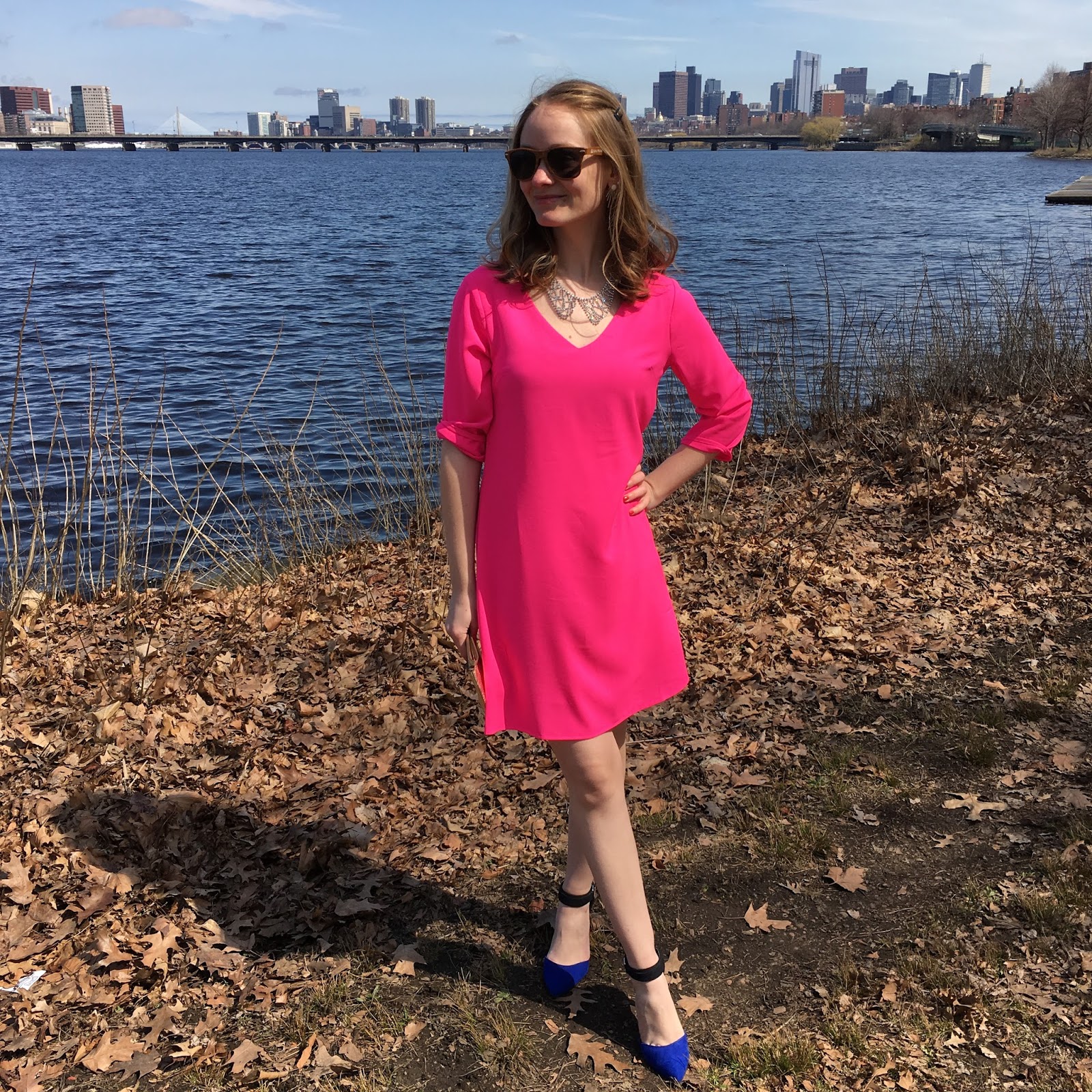 hot pink spring dress