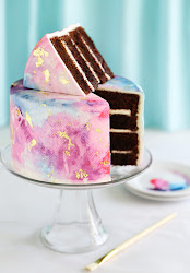 cake watercolor chocolate graffiti slice bakes cakes watercolour painting decoration decorating paint watercolors obsessed decorate know re cool sprinkle sprinklebakes