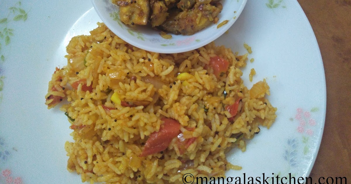 Tamil Nadu Style Thakkali sadam Tomato Rice Lunch box Recipe Mangala's Kitchen