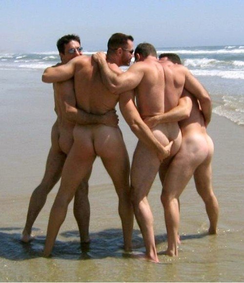 Provocative Nude Male Bonding.