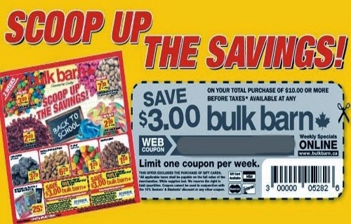 Bulk Barn Save $3 Off Any $10 Purchase Coupon