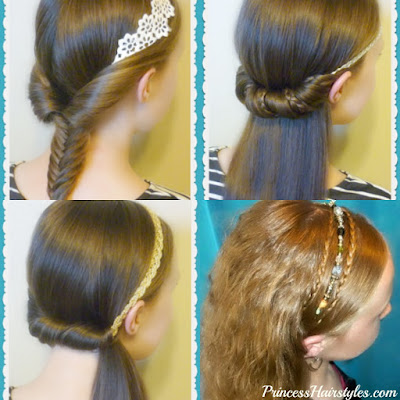 4 Easy back to school hairstyles using headbands. 4 back to school hairstyles using headbands.