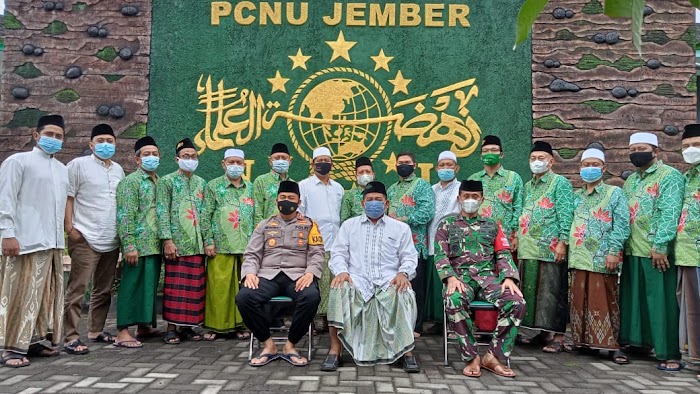 Silaturrahmi Kapolres dan Dandim 0824 Jember bersama PCNU Jember