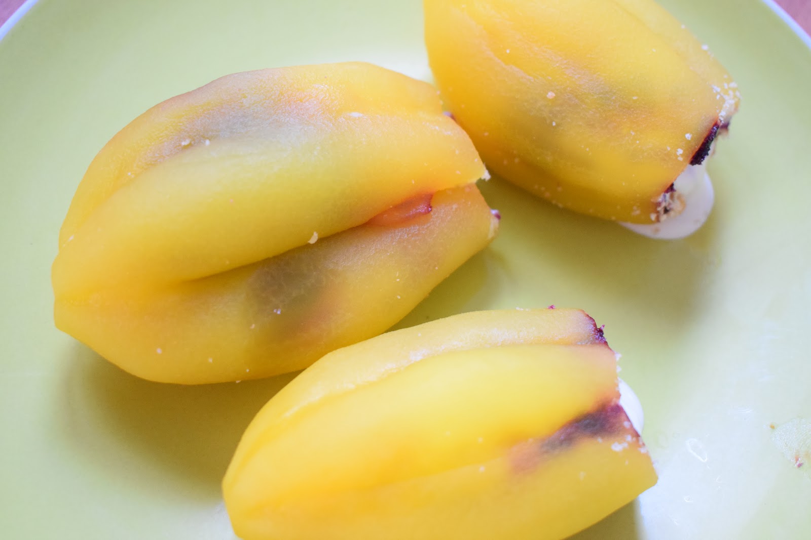 Cocina Chilena . Recetas Caseras Papayas Rellenas con arándanos y