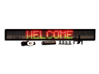 L-Series Tri-Color Single Line Semi-Outdoor Programmable LED Sign from Affordable LED
