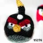 patron gratis pajaro negro angry bird amigurumi | free amiguru pattern black bird angry bird