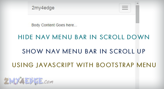 scroll up show menu bar