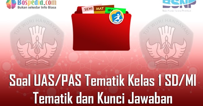 Lengkap Kumpulan Soal UAS/PAS Tematik Kelas 1 SD/MI Tema