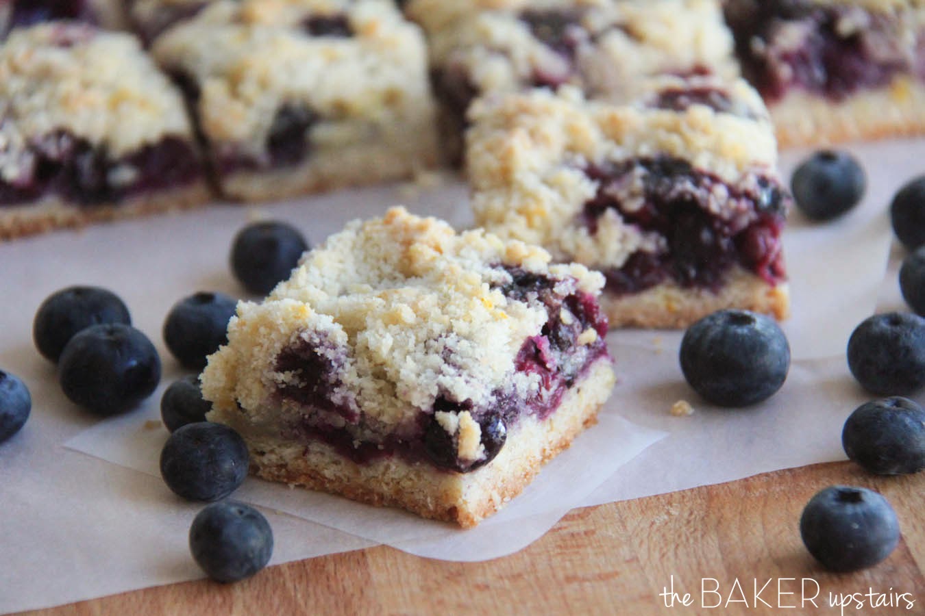 The Baker Upstairs blueberry crumb bars