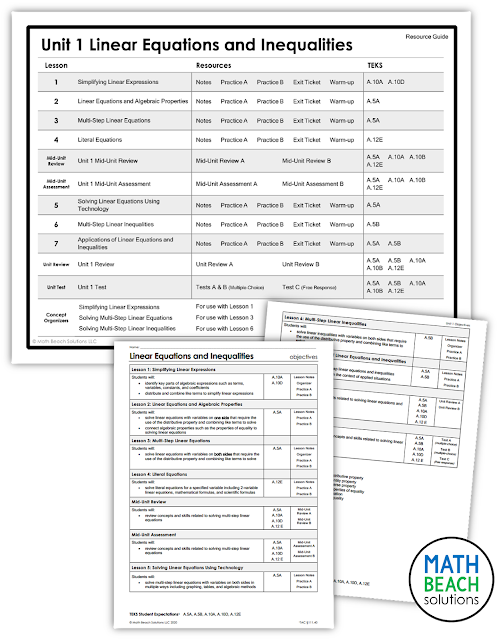 Texas Algebra 1 Objectives Course Overview and TEKS Alignment Texas Algebra 1 Objectives Course Overview and TEKS Alignment