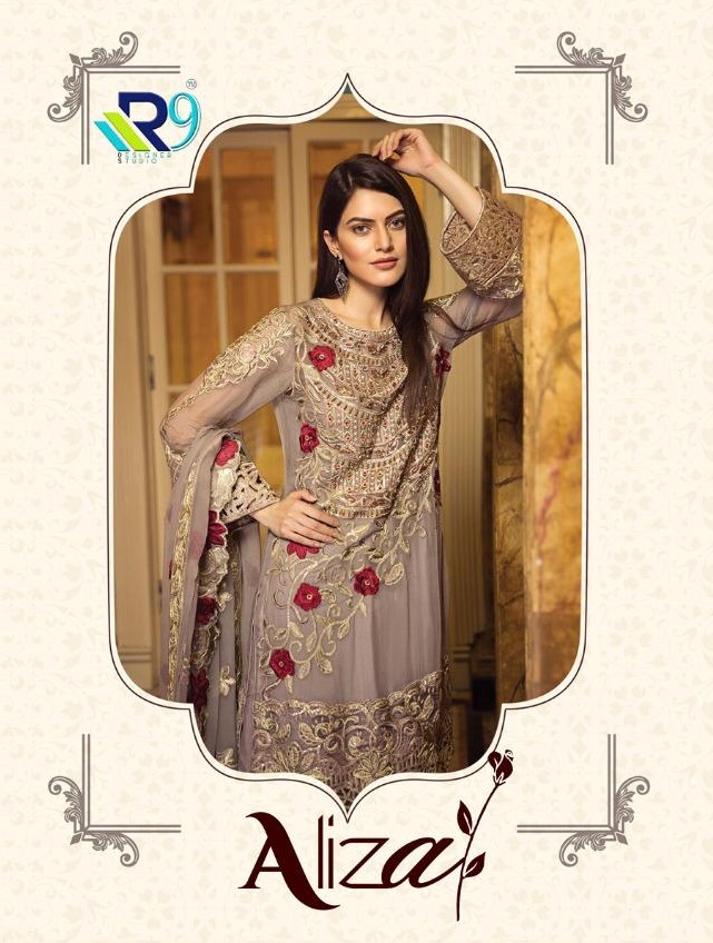 R9 Designer Aliza georgette pakistani Suits catalog wholesaler