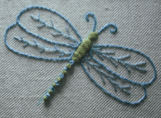 Embroidered Dragonfly