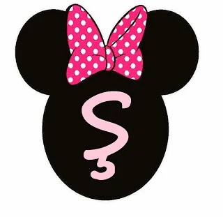 Abc Rosa en Cabezas de Minnie. Minnie Heads Pink Abc.