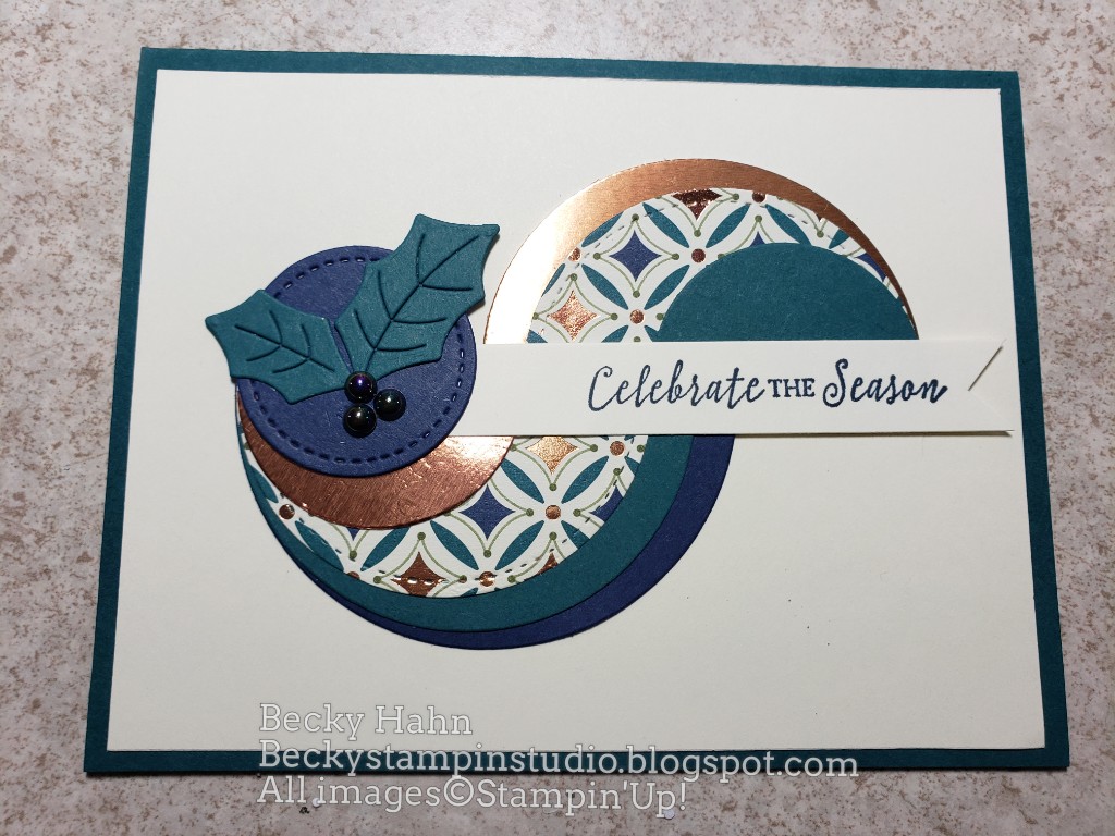 Becky's Stampin' Studio Glitzy Layered Circle Card