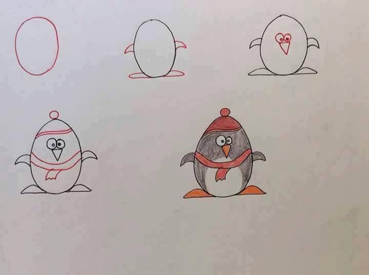 Contoh Gambar Sederhana Mengajari Anak Belajar Menggambar Balita Mewarnai Dasar