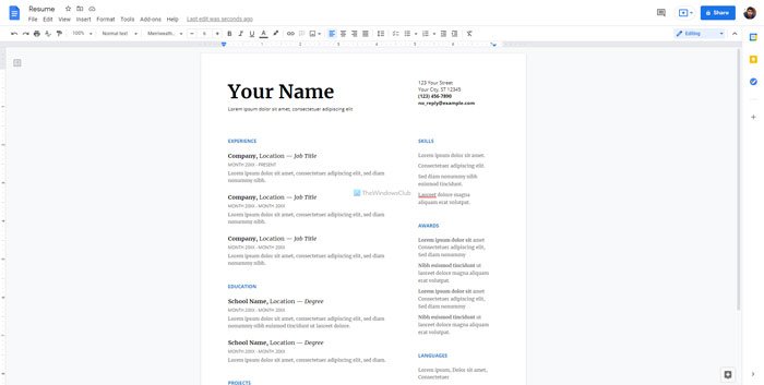 Las mejores plantillas de currículum para Google Docs para crear un CV profesional