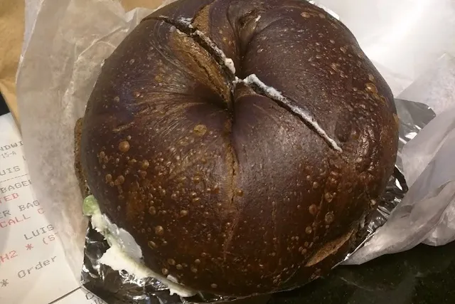 High Line coffee recommendation: Pumpernickel Bagel from Best Bagel and Coffee in New York City