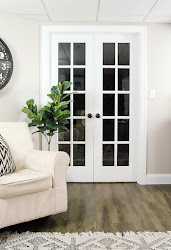 painted doors french interior dark paint basement painting office match power easy junk aka finally rest lead husband were update