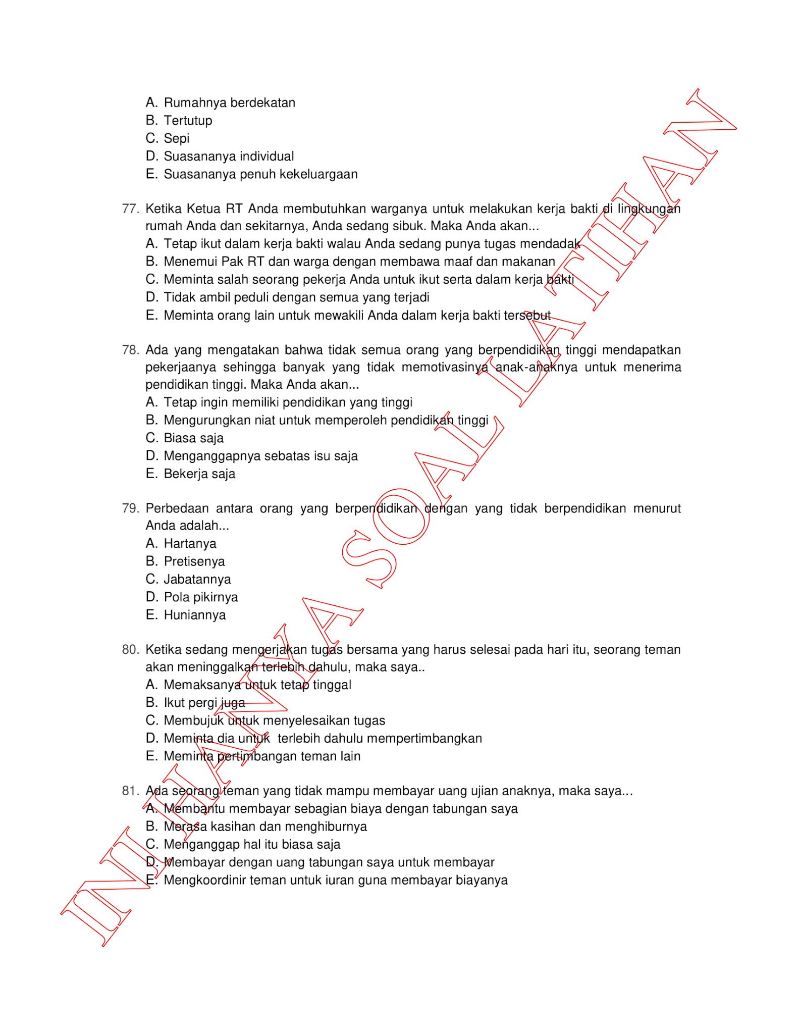 300+ Latihan Soal Tes CPNS SKD (TWK TIU TKP) 2021 + Kunci