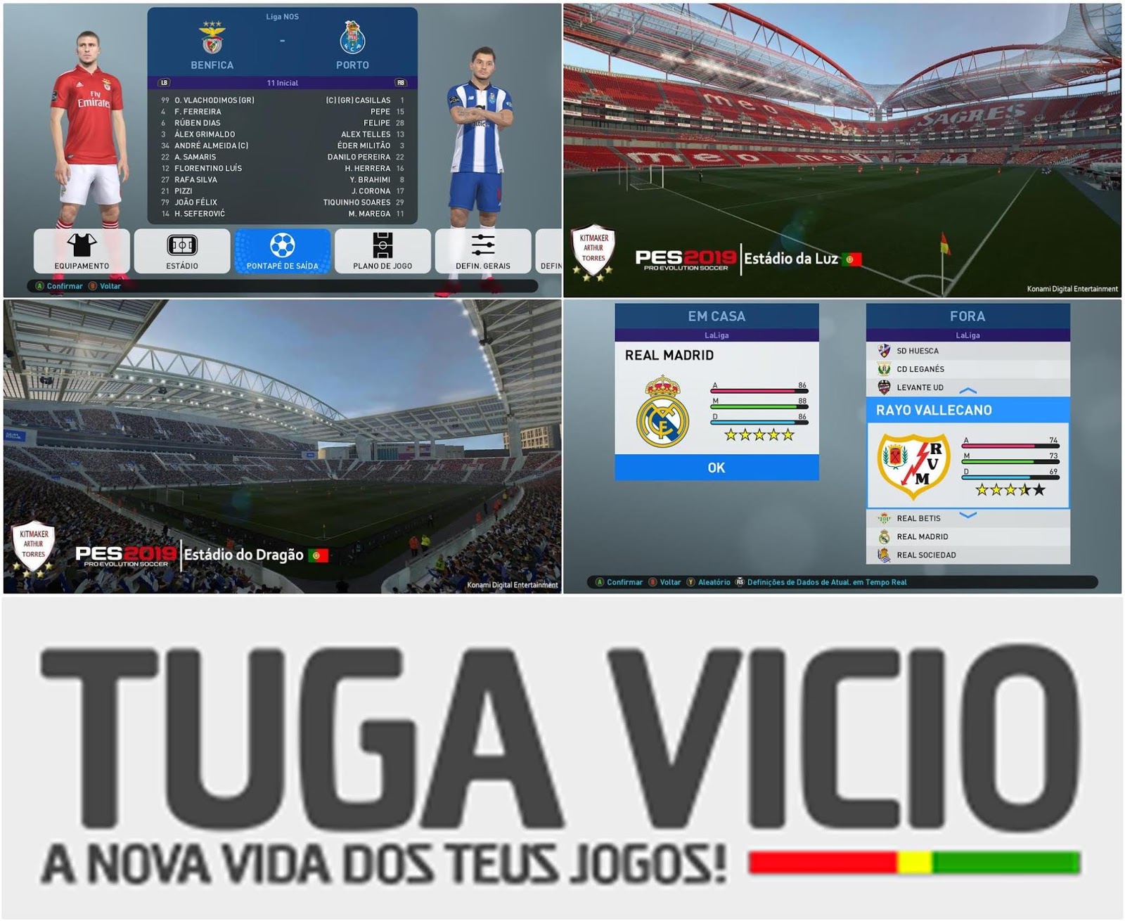 Pes 2019 Tuga Vicio Patch V5 0 And Addons V1 1 By Estica