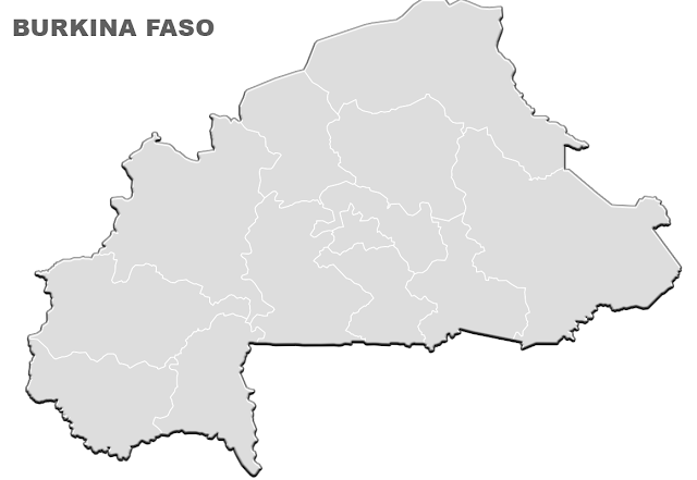 image: Printable Outline Burkina Faso Blank Map