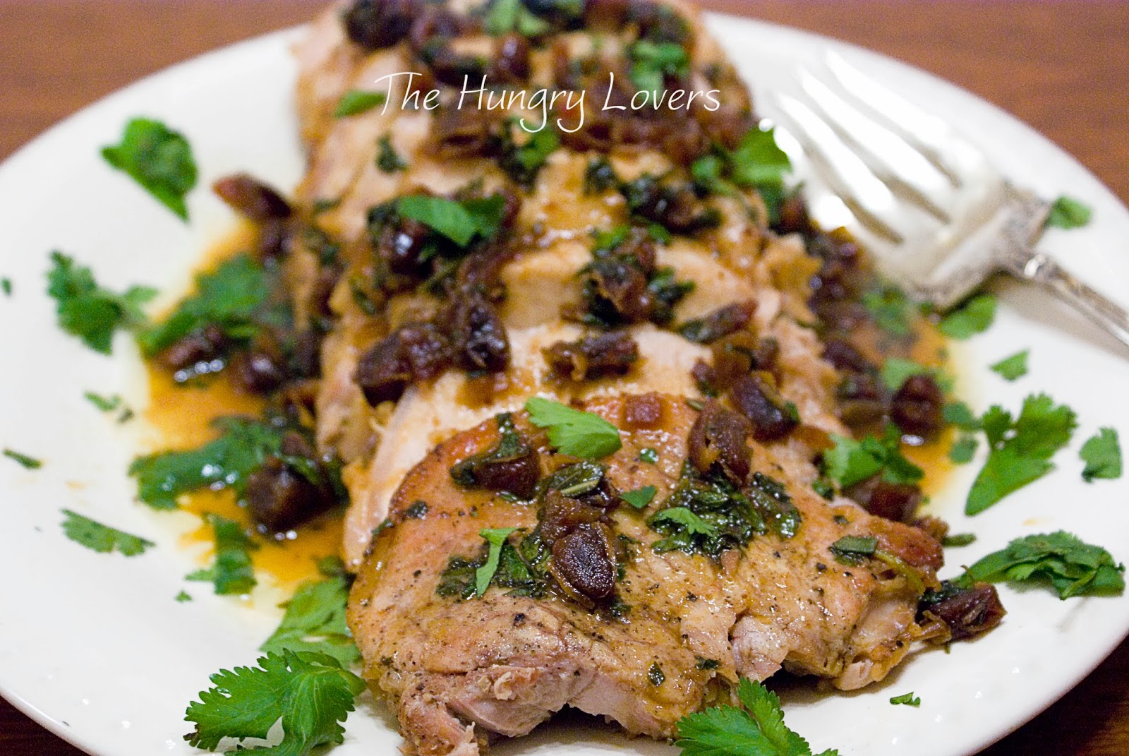 The Hungry Lovers Pork Tenderloin with Date and Cilantro Relish