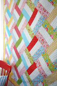 Baby Basket - an easy strip quilt pattern from Woodberry Way