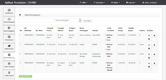 Source Code Program PHP MySQL Percetakan Berbasis WEB CI