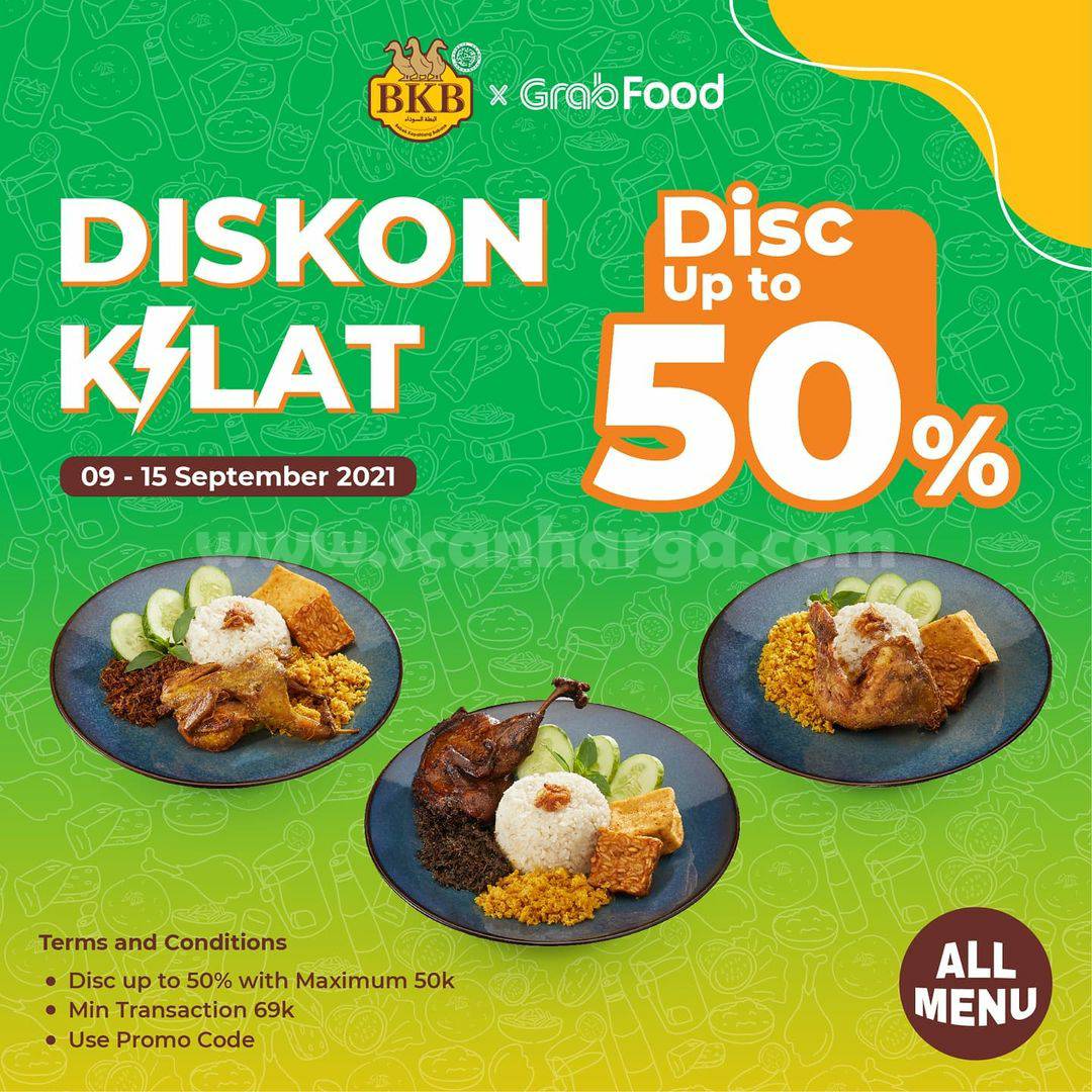 BEBEK BKB Promo Diskon Kilat 9.9 up to 50% via GRABFOOD