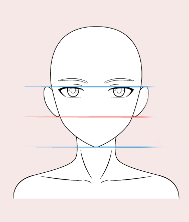 Como Desenhar Rosto de Anime Feminino De Frente Passo a Passo