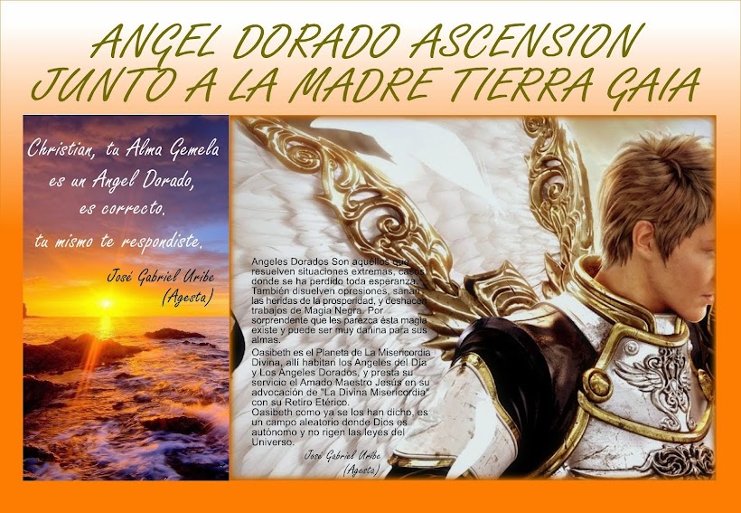 ANGEL DORADO ASCENSION JUNTOS A LA MADRE TIERRA GAIA