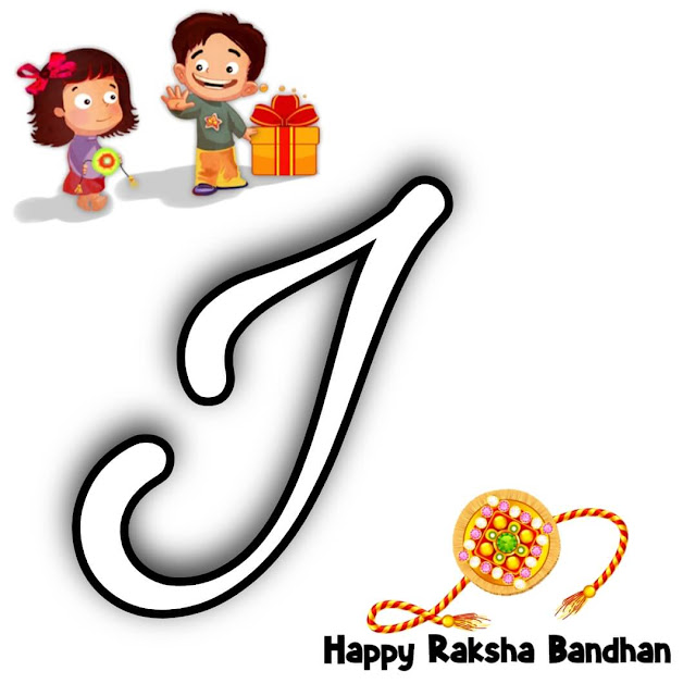 J Word Happy Raksha Bandhan Images