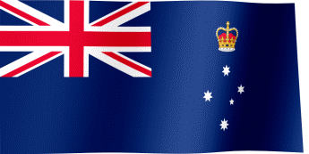 The waving flag of Victoria (Animated GIF)