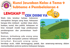 Lengkap Kunci Jawaban Kelas 4 Tema 9 Subtema 4 Pembelajaran 4 Kunci Jawaban Lengkap Dan Terbaru Simplenews