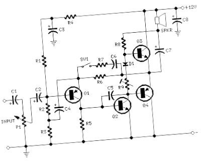 Simple Amplifier Circuits: 2W Mini Amplifier