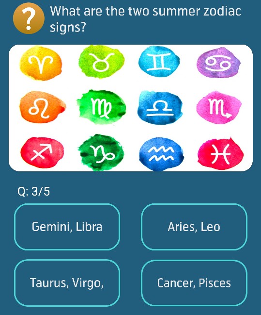 What are the two summer zodiac signs?
