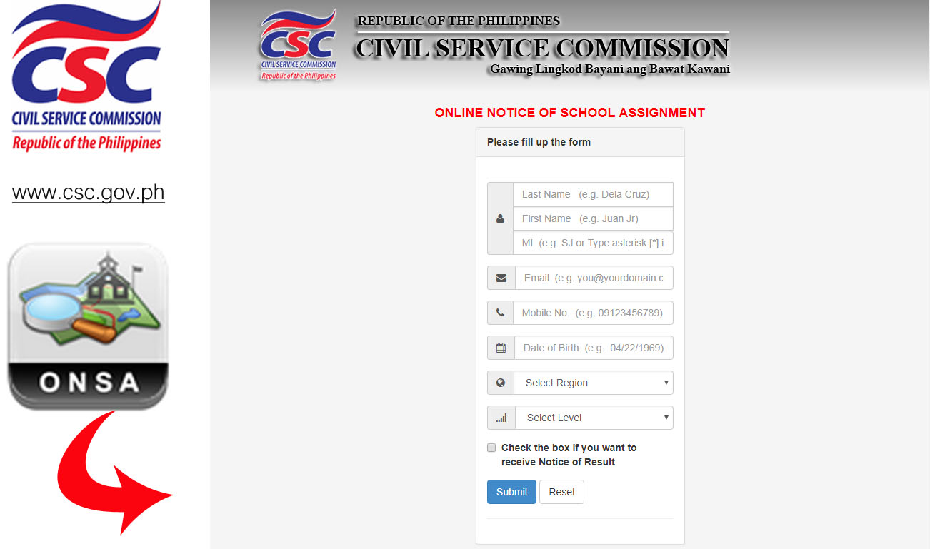 Room assignment for civil service 2021 picture