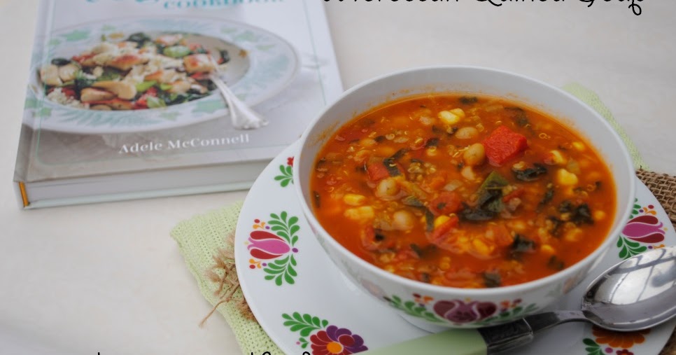 Moroccan Quinoa Soup and Vegan Cook book giveaway simply.food