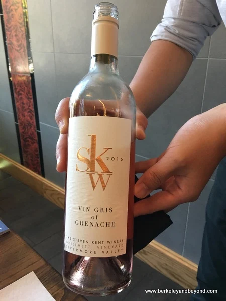 2016 Vin Gris of Grenache from The Steven Kent Winery at Sabio on Main in Pleasanton, California