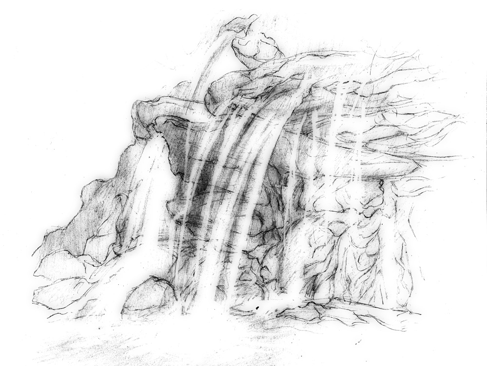waterfall drawing tutorial waterfall drawing tutorial