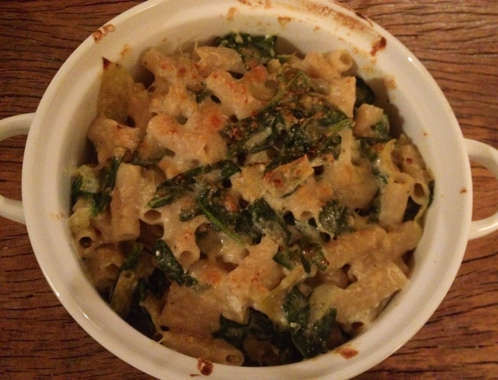 The Sustainable Palate Baked Artichoke, Spinach, and Ricotta Penne