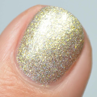 gold flakie holographic nail polish