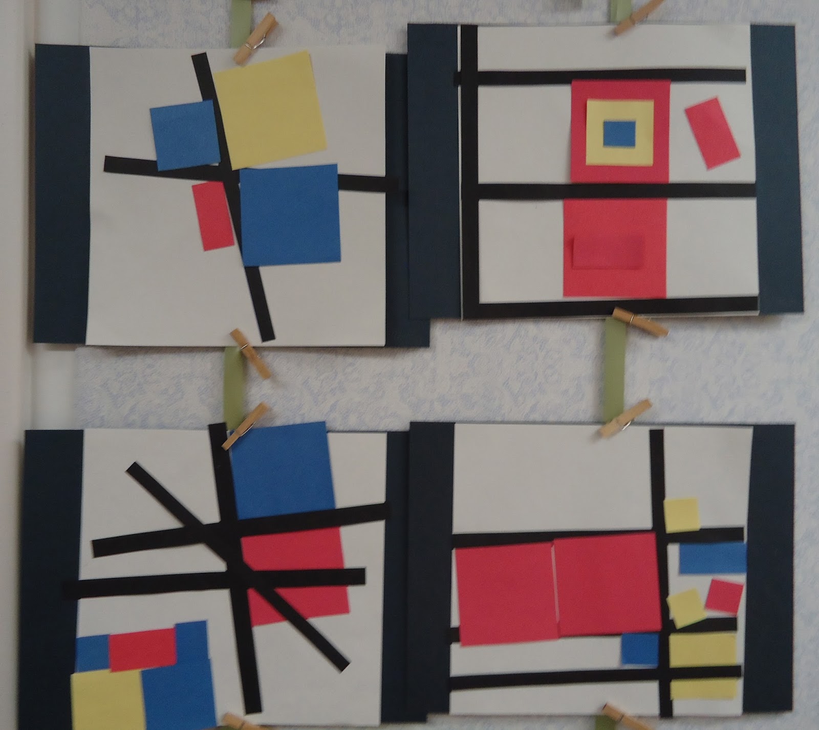 To the Lesson!: Mondrian Paper Collage